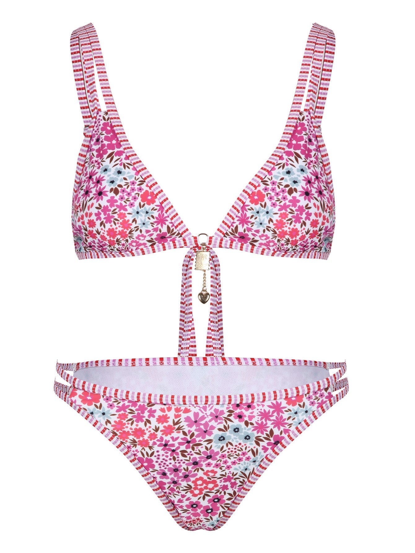 Trendy Floral Printed Bikini Swimwear