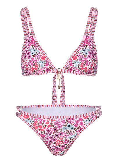 Trendy Floral Printed Bikini Swimwear