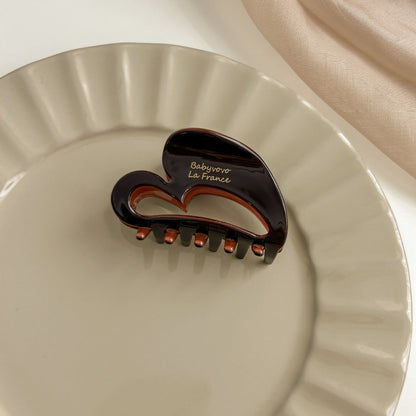 2+Brown Geometries Letter Print Hair Claws