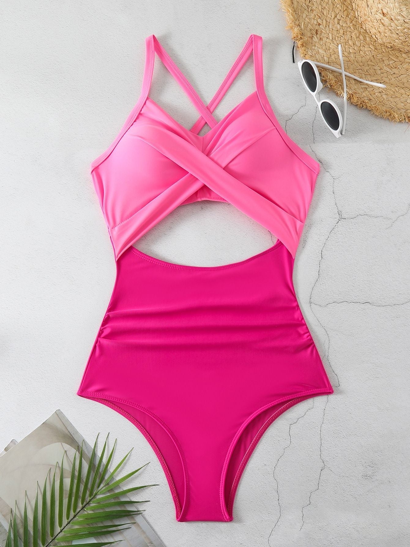 Sexy Hollow Out Cross Halter Swimwear