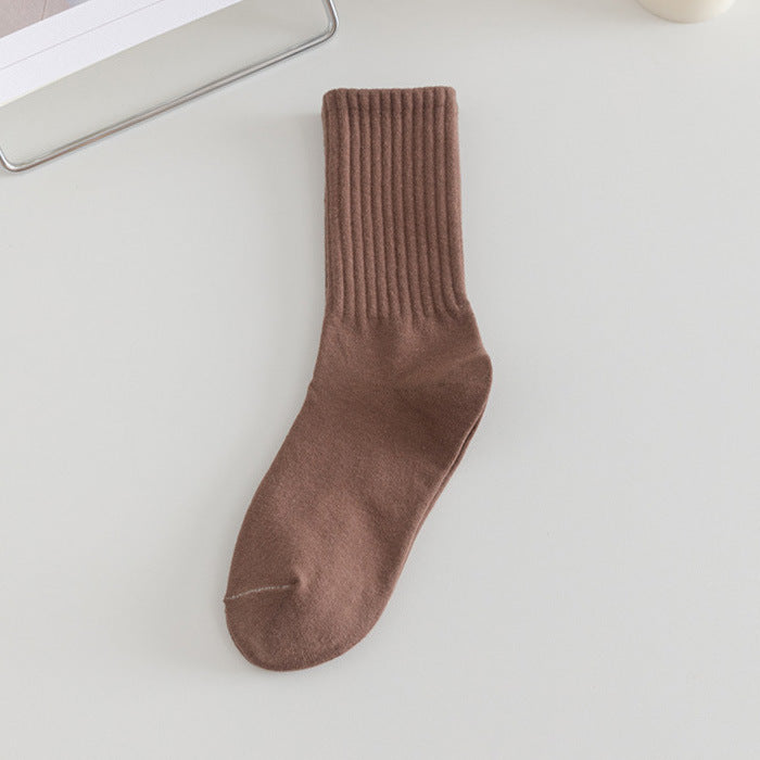 Solid Color Simple Ripped Socks