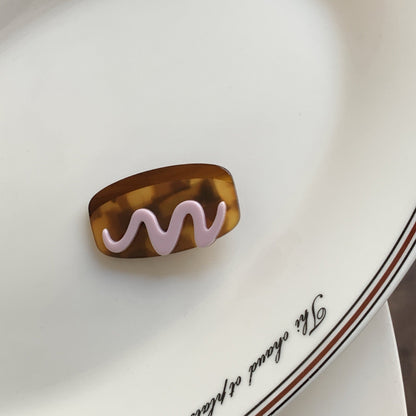 Cute Chocolate Strawberry Heart Hair Clip