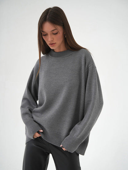 Solid Color Loose Casual Sweater