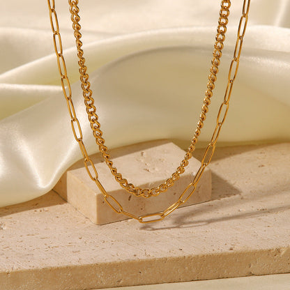 Vintage Simple Double Layers Necklace