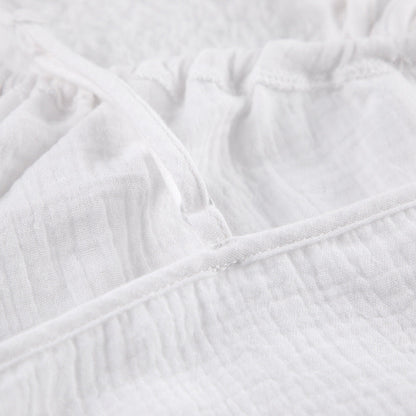White Loose Casual Sleepwear Sets