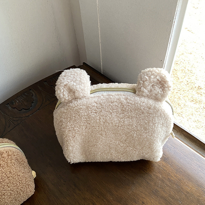 Portable Cute Plush Cosmetic Bag