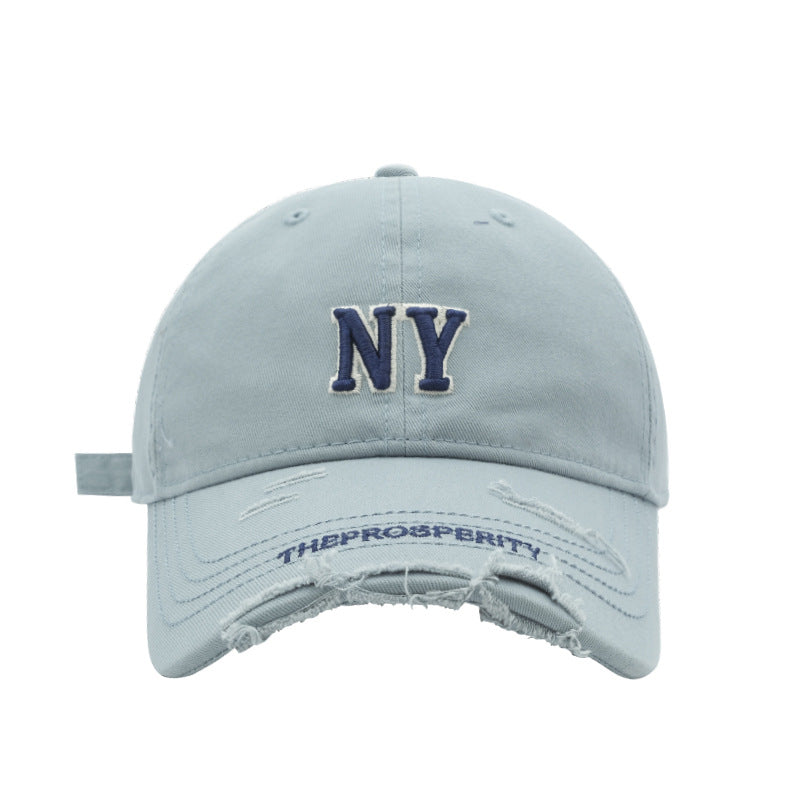 Ripped Letter Embroidered Baseball Caps