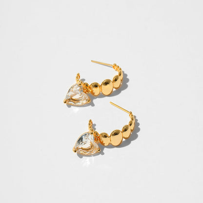 Minimal C Shaped Drop Earrings