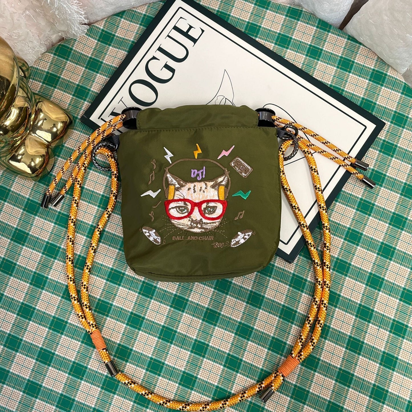 Mini Simple Embroidered Shoulder Bag