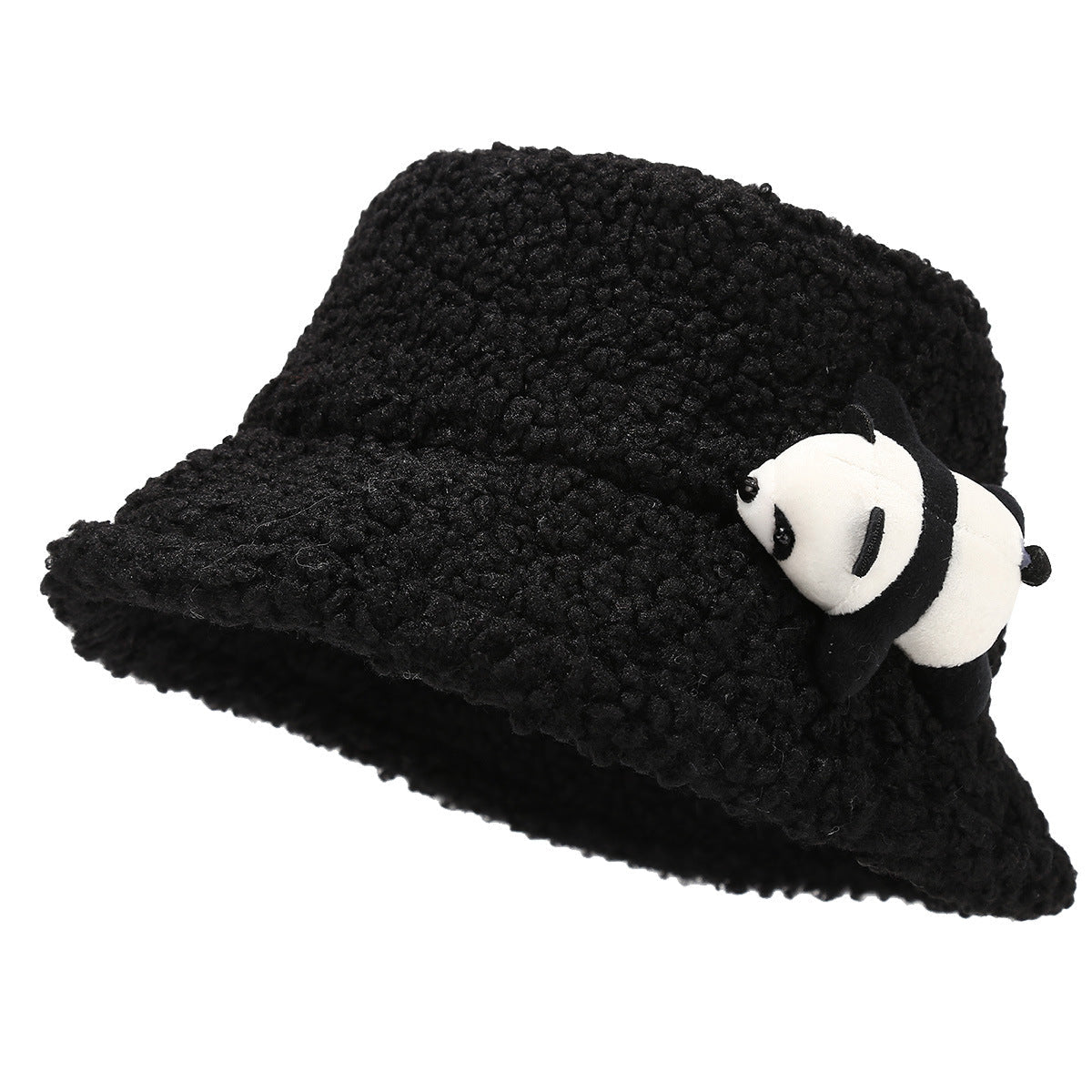 Cute Panda Sherpa Bucket Winter Hat