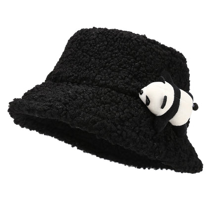 Cute Panda Sherpa Bucket Winter Hat