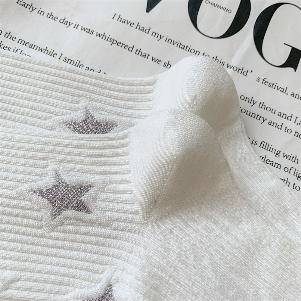 Star Simple Ribbed Daily Socks