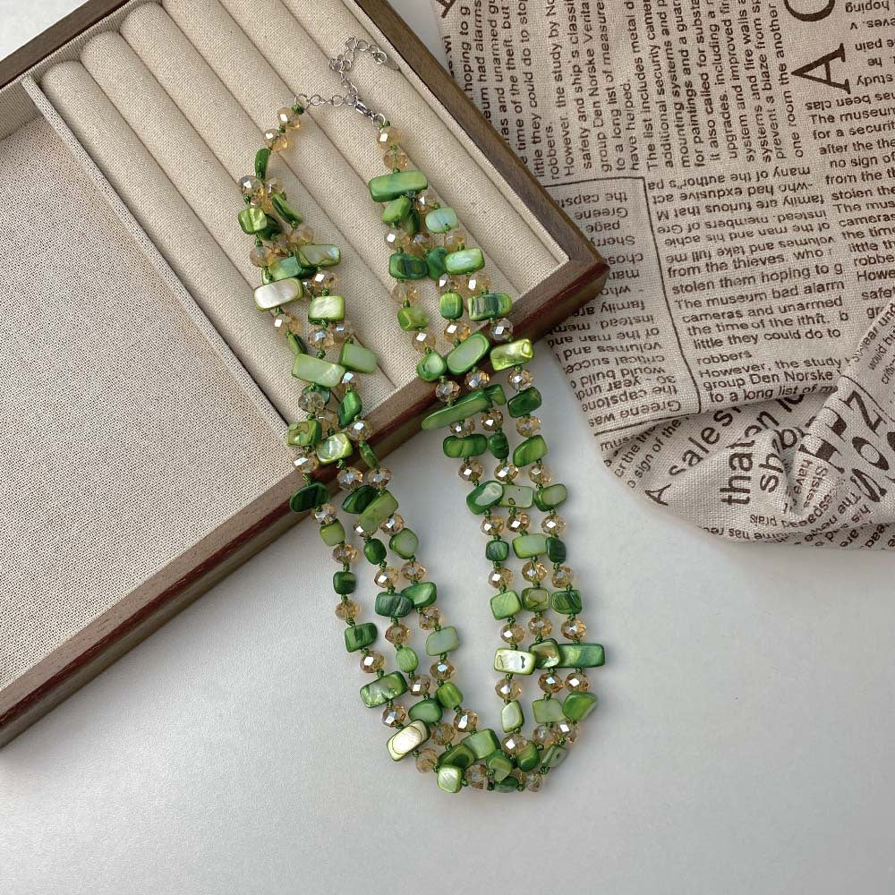 Trendy Irregular Crystal Multi-Layered Necklace