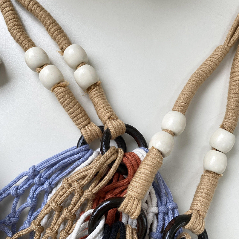 Handmade Shoulder Tassel Woven Bag