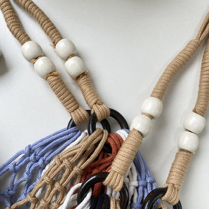 Handmade Shoulder Tassel Woven Bag