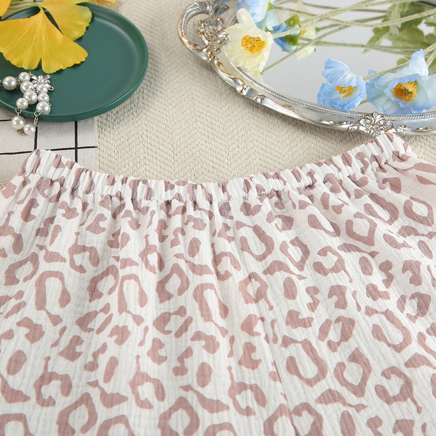 Leopard Print Loose Sleepwear Sets