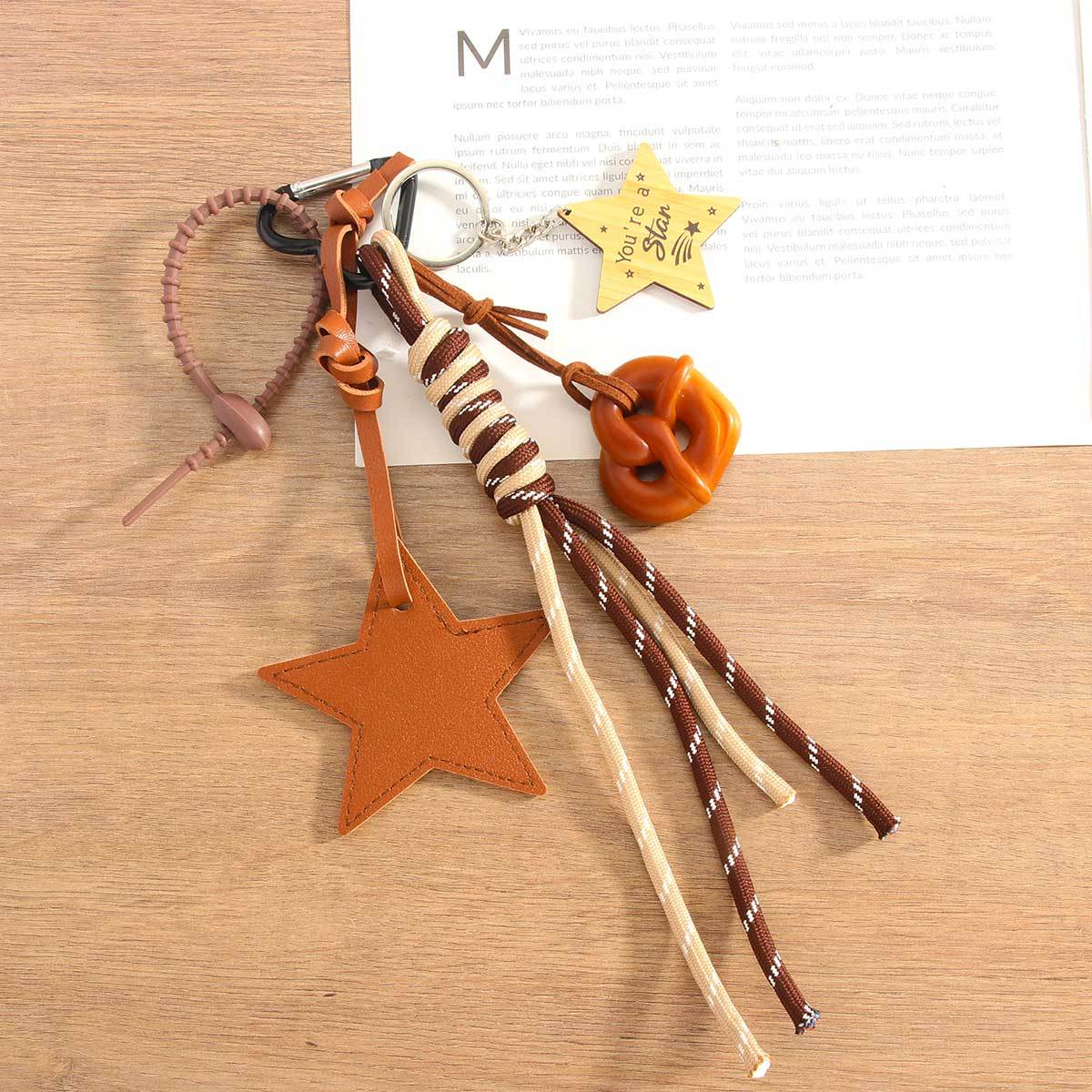 Star Rope Braided Keychain Bag Charms