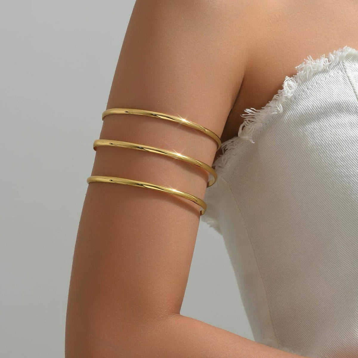 Simple Layered Punk Arm Cuff