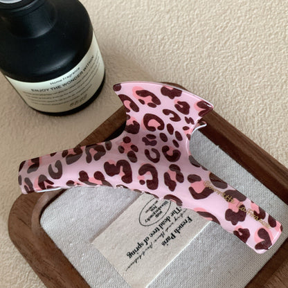 Pink Leopard Bow Sweet Hair Clips