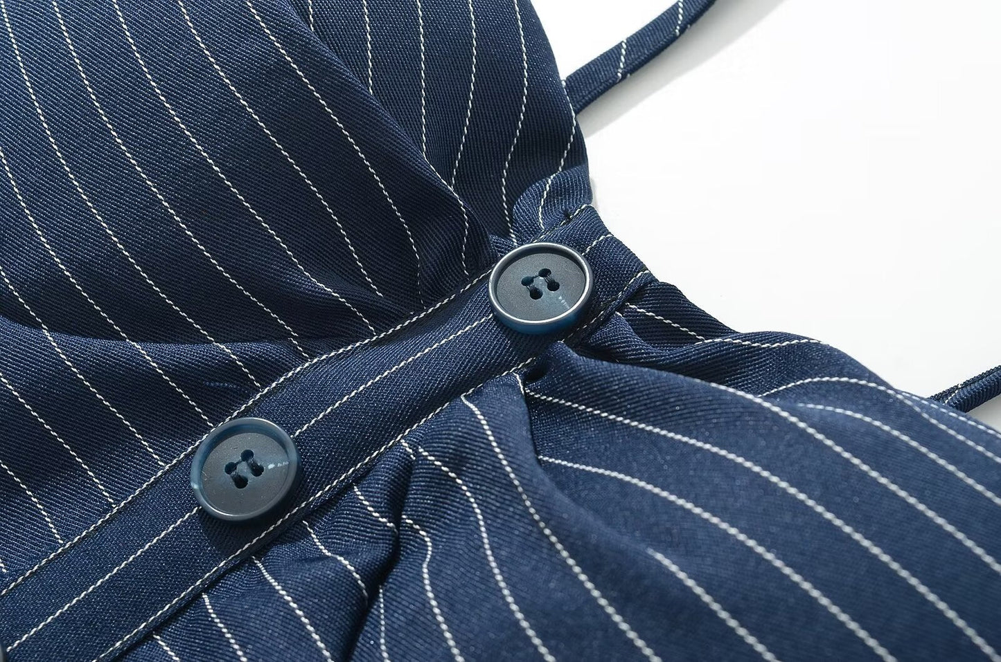 Simple Striped Halter Tie Back Mini Dresses