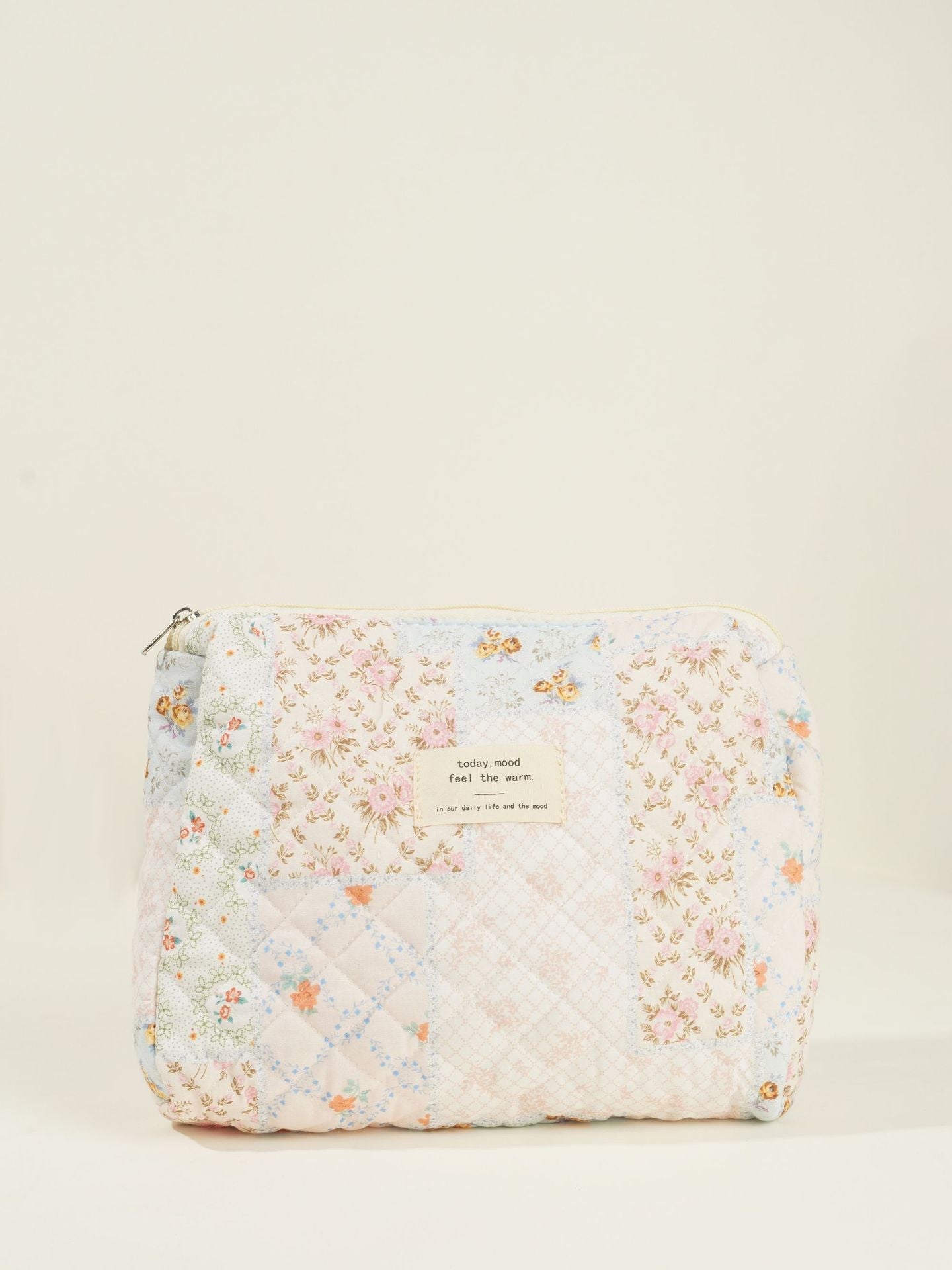 Butterfly Floral Print Puffer Make Up Bag
