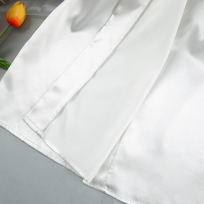 Sexy Feather Waist Tie Homewear Dress