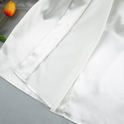 Sexy Feather Waist Tie Homewear Dress