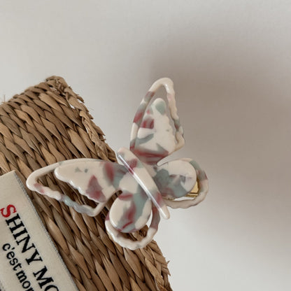 Elegant Iridescent Butterfly Acetate Hair Clip