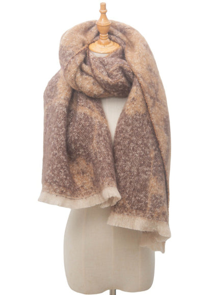 Contrasct Color Floral Print Scarves