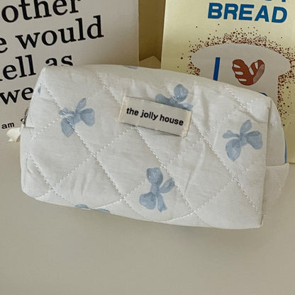 Bow Print Cute Portable Make Up Bag