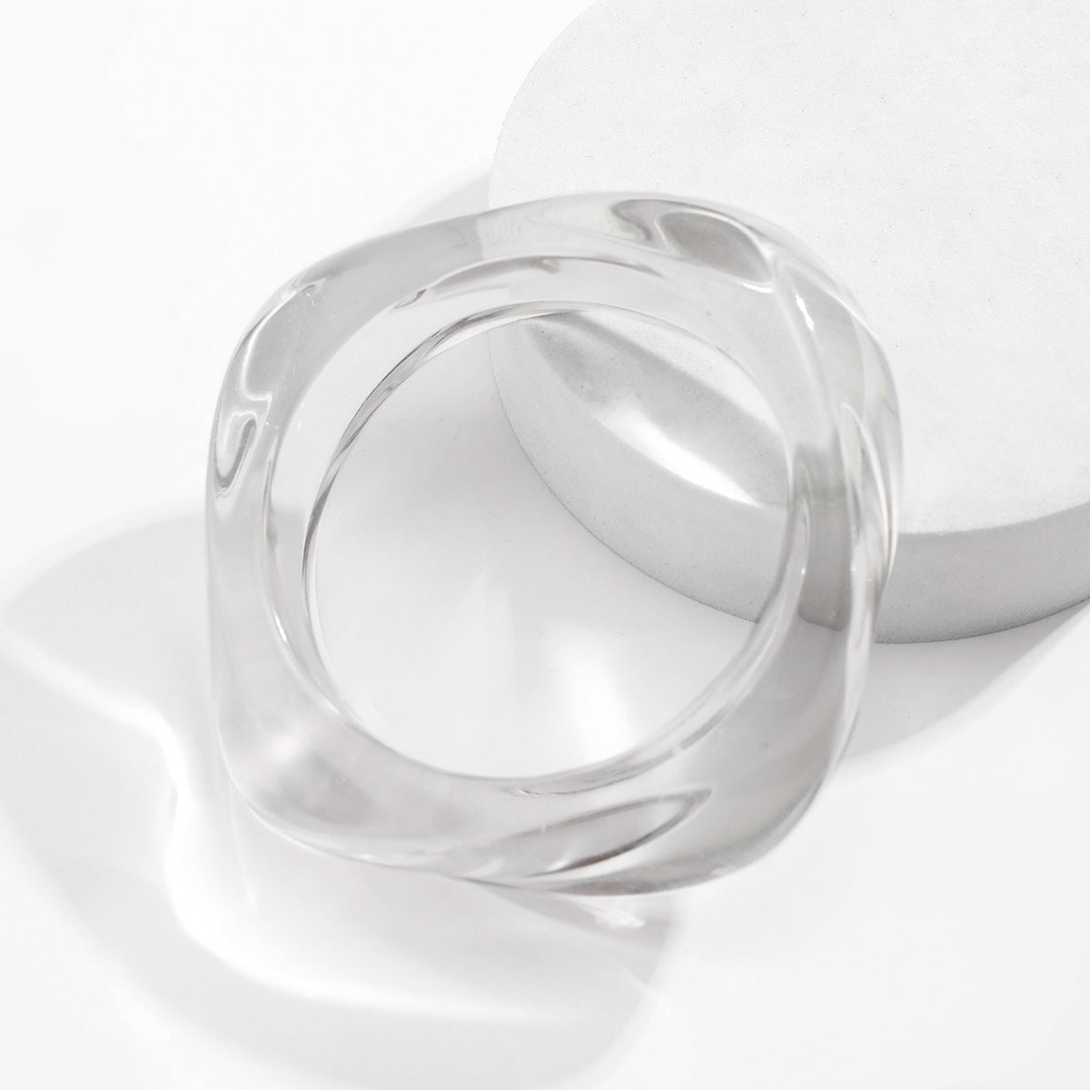 Simple Chunky Translucent Geometric Bangle