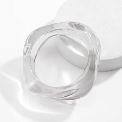 Simple Chunky Translucent Geometric Bangle