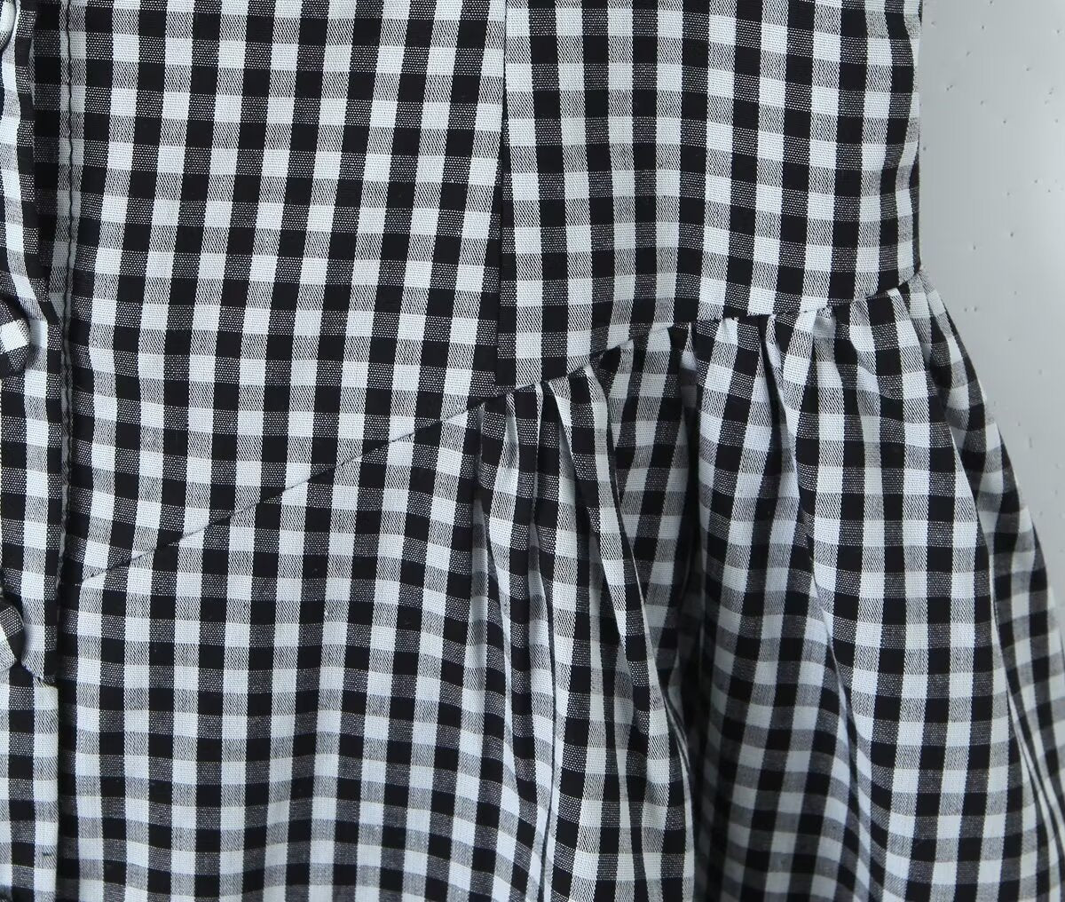 Fashion Plaid Front Button Sleeveless Mini Dresses