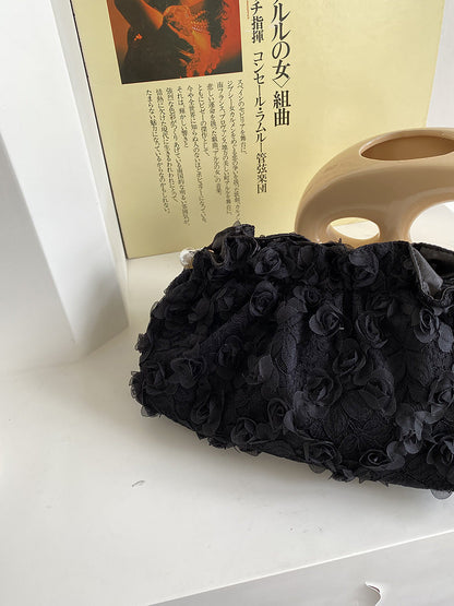 Flower Lace Pearl Cosmetic Bag