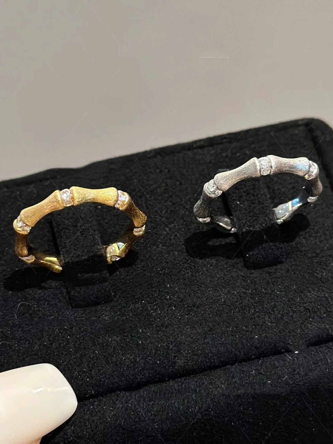 Vintage Simple Rhinestone Adjustable Rings