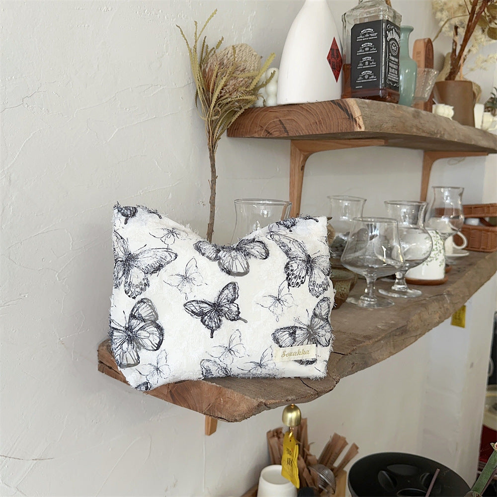 Lace Butterfly Large Capacity Make Up Bag