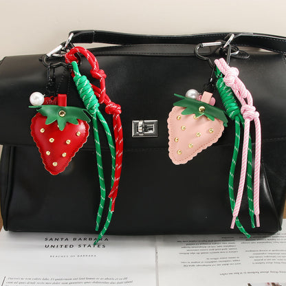 Cute Strawberry Rope Keychain Bag Charms