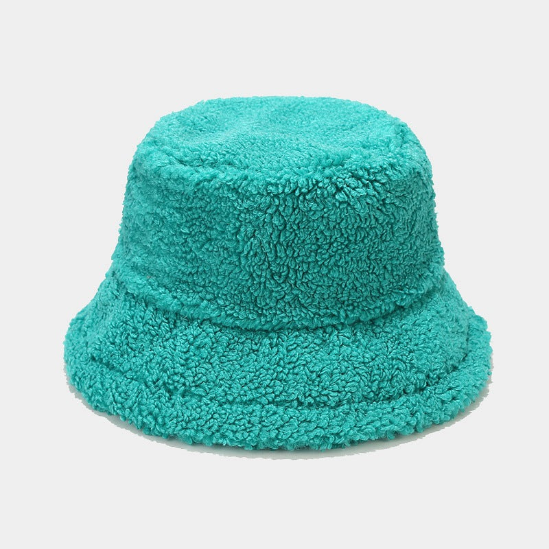 Winter Simple Solid Color Warm Bucket Hat