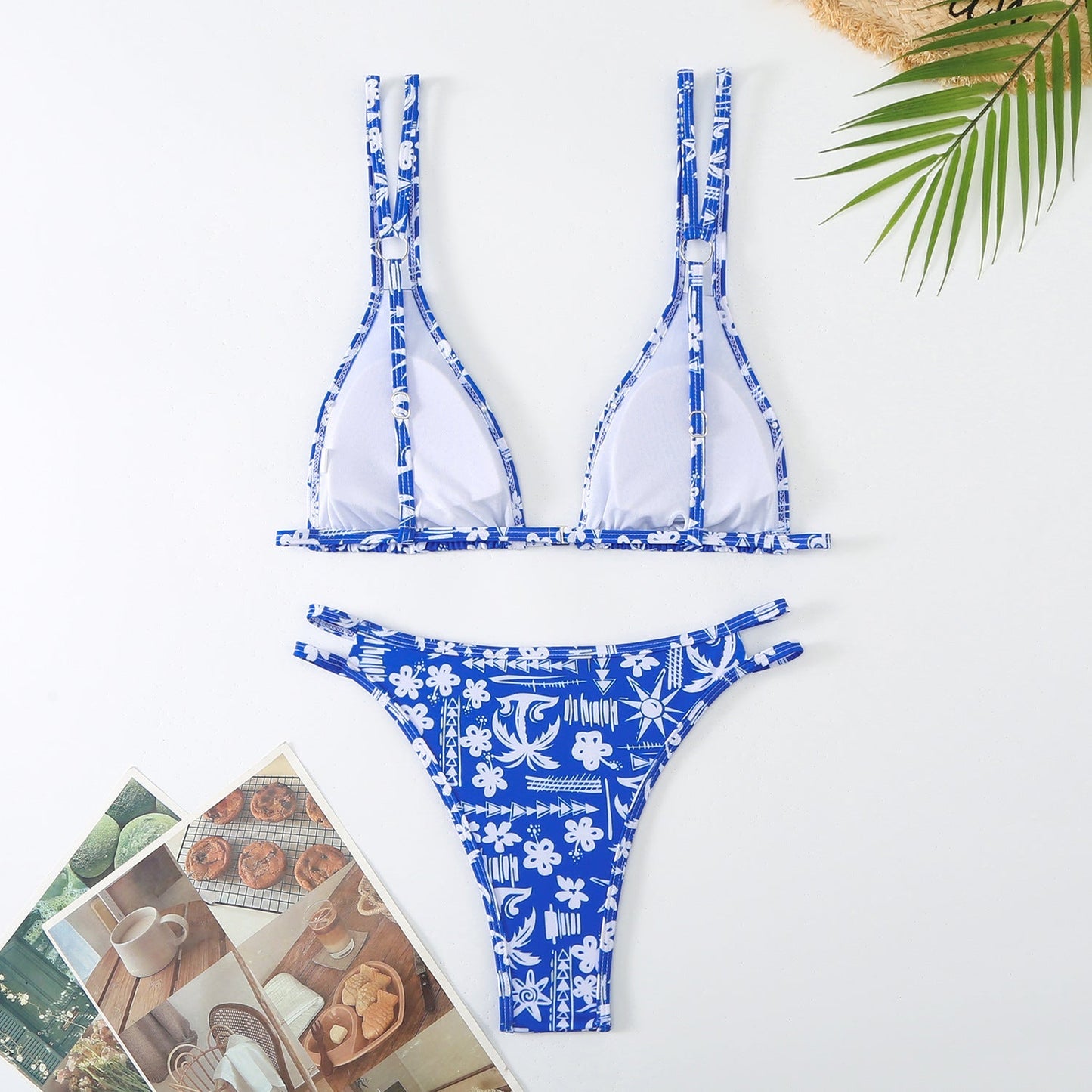 Flower Print Spaghetti Sexy Swimwear