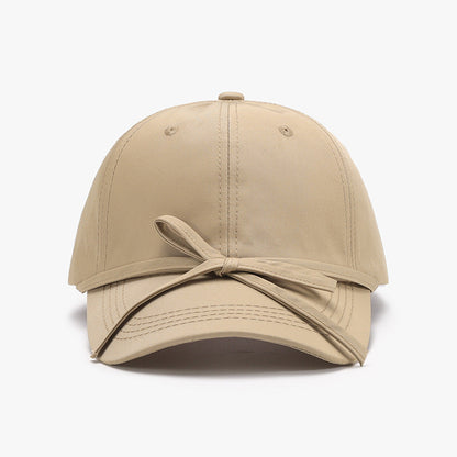 Solid Color Bow Knot Baseball Cap