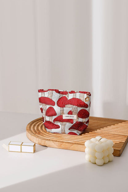 Vintage Mushroom Aesthetic Toiletry Bag