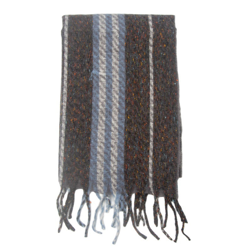 Striped Contrast Color Scarves