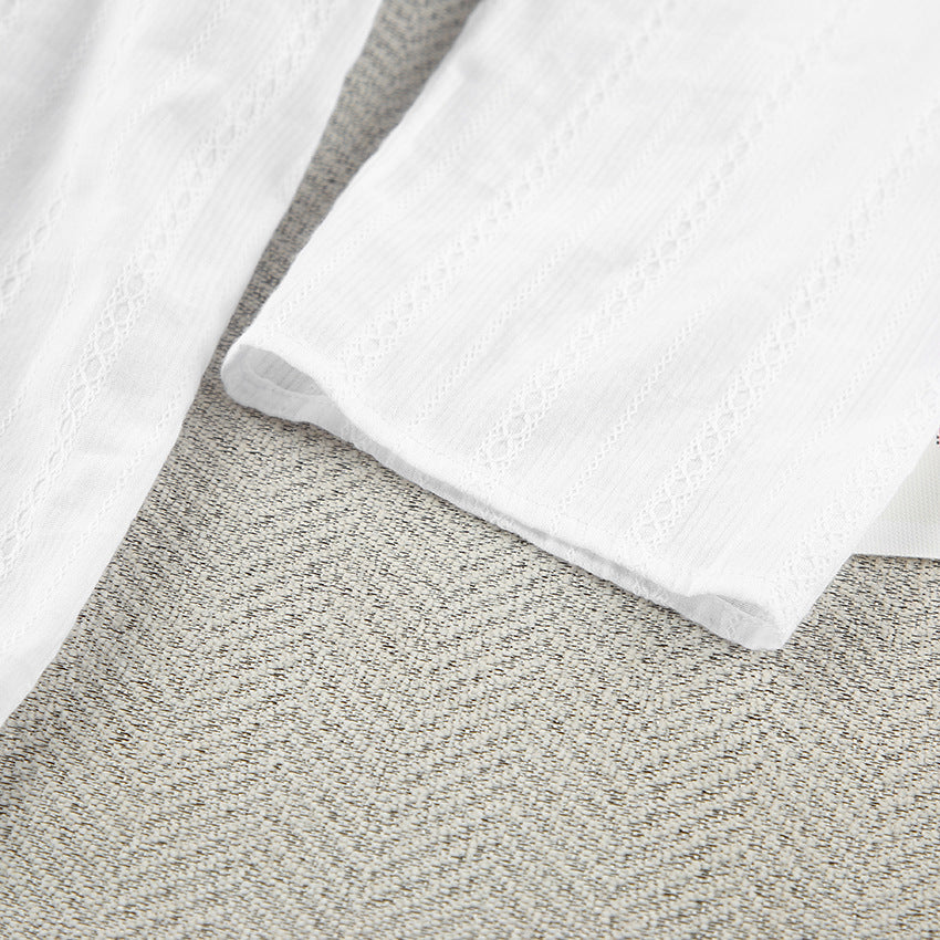 Stripe Jacquard Soft Sleepwear Sets