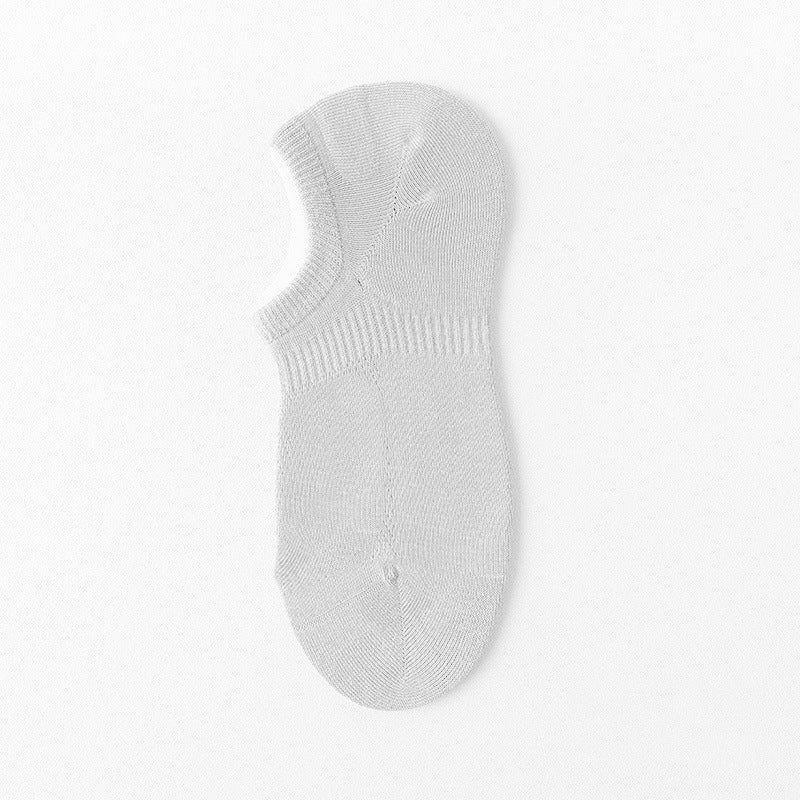 Solid Color Ribbed Low Ankle Socks