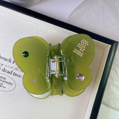 2+Rhinestone Sweet Butterfly Mulricolor Hair Claws