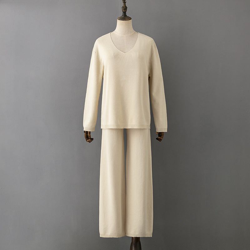 2+ Solid Color V-Neck Knit Sets