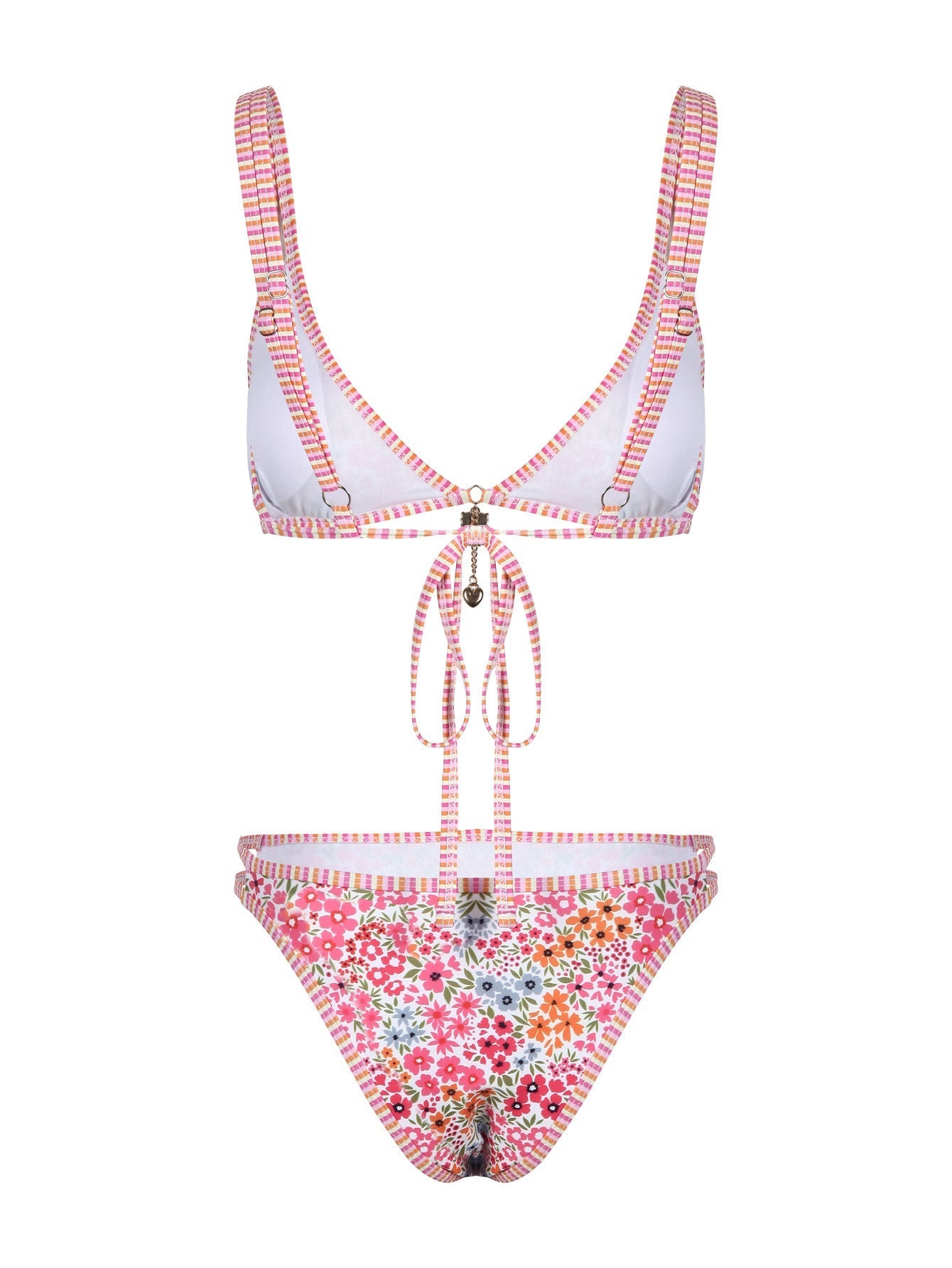 Trendy Floral Printed Bikini Swimwear