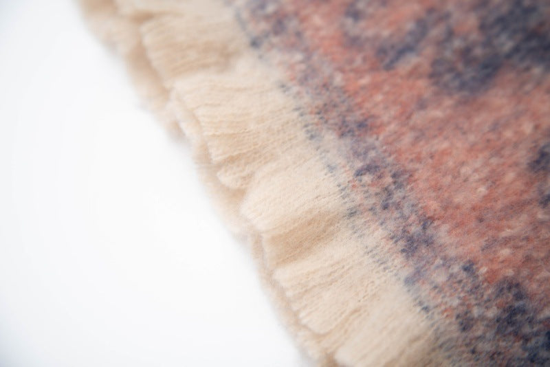 Floral Print Contrast Color Scarves