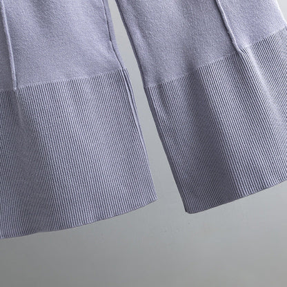 2+ Round Neck Side Split Knit Sets