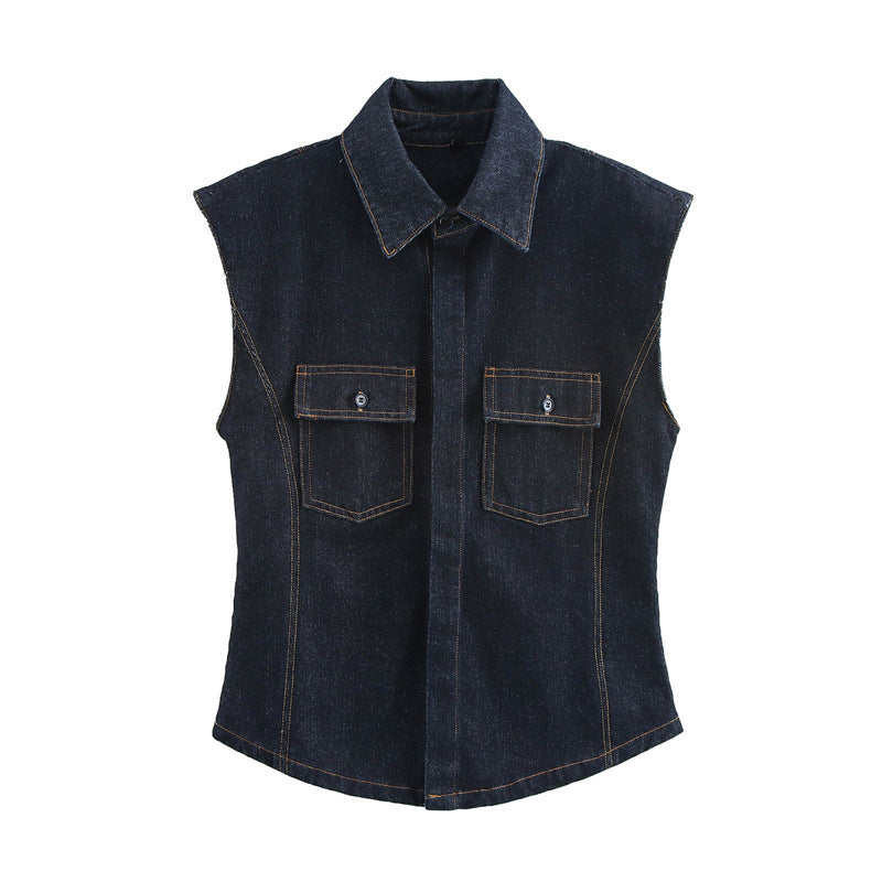 Casual Sleeveless Vest Top and Jean Sets
